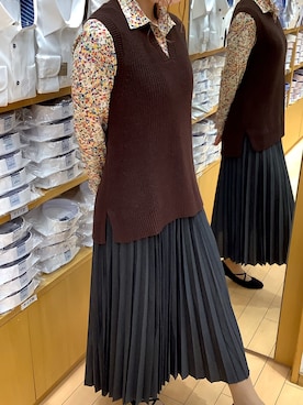 「アイテム（ビジネスシャツ）」を使った、BRICK HOUSE by Tokyo Shirts 北戸田イオンモール店さん（レディース・164cm）の秋コーディネート