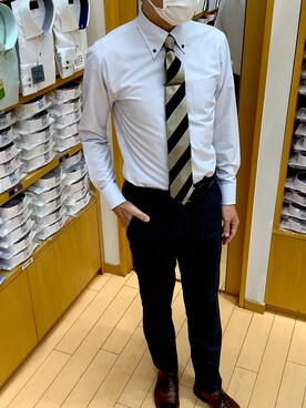 「新作」｜「アイテム（フォーマルスーツ/小物）」を使った、BRICK HOUSE by Tokyo Shirts 北戸田イオンモール店さん（メンズ・170cm）の秋コーディネート