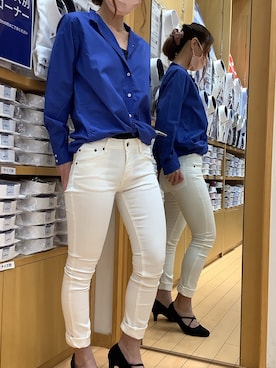 「アイテム（ビジネスシャツ）」を使った、BRICK HOUSE by Tokyo Shirts 北戸田イオンモール店さん（レディース・170cm）の夏コーディネート
