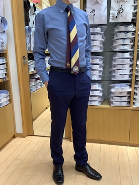 「ネクタイコーデフェス」｜BRICK HOUSE by Tokyo Shirts 北戸田イオンモール店さん（メンズ・170cm）の冬コーディネート