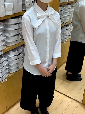 「アイテム（ビジネスシャツ）」を使った、BRICK HOUSE by Tokyo Shirts 北戸田イオンモール店さん（レディース・150cm）の秋コーディネート