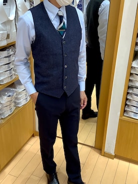 「アイテム（フォーマルスーツ/小物）」を使った、BRICK HOUSE by Tokyo Shirts 北戸田イオンモール店さん（メンズ・170cm）の秋コーディネート