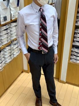 「アイテム（フォーマルスーツ/小物）」を使った、BRICK HOUSE by Tokyo Shirts 北戸田イオンモール店さん（メンズ・170cm）の秋コーディネート