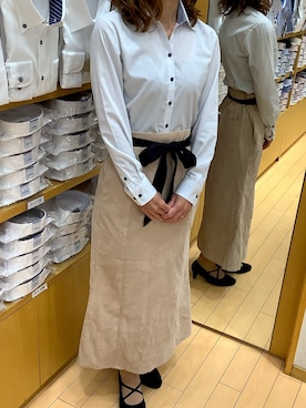「アイテム（ビジネスシャツ）」を使った、BRICK HOUSE by Tokyo Shirts 北戸田イオンモール店さん（レディース・164cm）の秋コーディネート