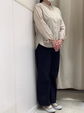 「長袖シャツ」｜BRICK HOUSE シャツ工房 新下関ゆめシティ店さん（レディース・162cm）の夏コーディネート