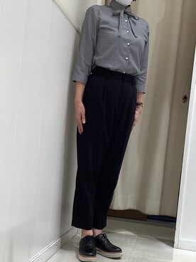 「ボウタイシャツ」｜BRICK HOUSE シャツ工房 新下関ゆめシティ店さん（レディース・162cm）の夏コーディネート