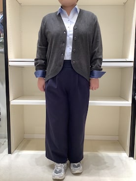 「アイテム（ビジネスシャツ）」を使った、BRICK HOUSE シャツ工房 新下関ゆめシティ店さん（レディース・158cm）の秋コーディネート