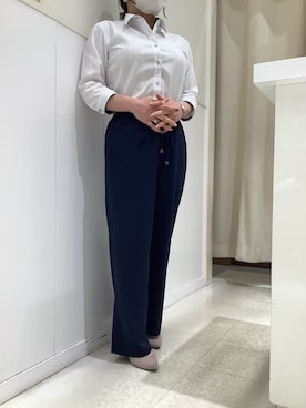 「アイテム（ビジネスシャツ）」を使った、BRICK HOUSE シャツ工房 新下関ゆめシティ店さん（レディース・162cm）の春コーディネート