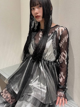 「アイテム（デニムパンツ、シルバー系）」を使った、すずかぜさん（レディース・162cm）の夏コーディネート