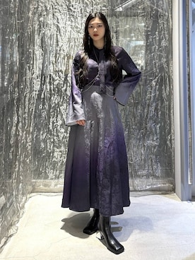 「アイテム（サスペンダー）」を使った、すずかぜさん（レディース・163cm）の冬コーディネート