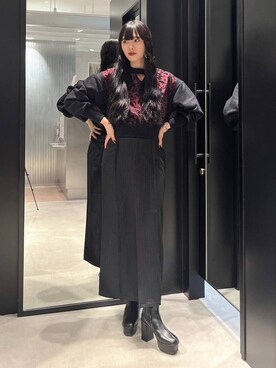 「ベルト」｜「アイテム（スウェット）」を使った、すずかぜさん（レディース・162cm）の夏コーディネート