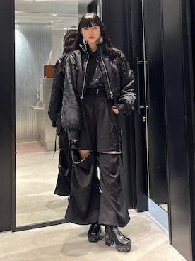 「HARE（ハレ）のアシメプリーツシャツ(HARE)（シャツ/ブラウス）」を使った、すずかぜさん（レディース・162cm）の秋コーディネート