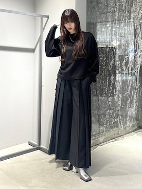 「アイテム（ブーツ、シルバー系）」を使った、すずかぜさん（レディース・162cm）の秋コーディネート