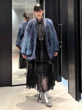 「HARE（ハレ）のアシメプリーツシャツ(HARE)（シャツ/ブラウス）」を使った、すずかぜさん（レディース・162cm）の秋コーディネート