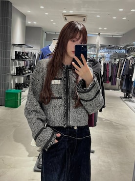 「アイテム（ノーカラージャケット）」を使った、すずかぜさん（レディース・162cm）の秋コーディネート
