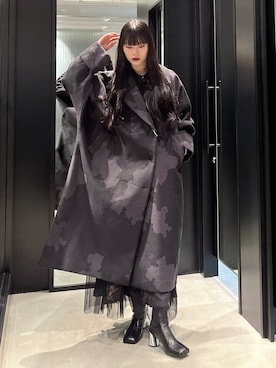 「バッグ」｜「アイテム（チェスターコート）」を使った、すずかぜさん（レディース・162cm）の秋コーディネート