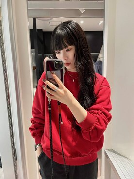 「ベルト」｜「アイテム（スウェット）」を使った、すずかぜさん（レディース・162cm）の秋コーディネート