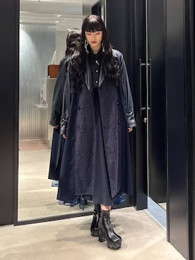 「HARE（ハレ）のアシメプリーツシャツ(HARE)（シャツ/ブラウス）」を使った、すずかぜさん（レディース・162cm）の秋コーディネート