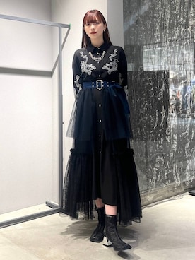 「アイテム（ブローチ/コサージュ）」を使った、すずかぜさん（レディース・162cm）の夏コーディネート