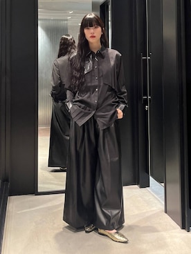 「HARE（ハレ）のアシメプリーツシャツ(HARE)（シャツ/ブラウス）」を使った、すずかぜさん（レディース・162cm）の秋コーディネート