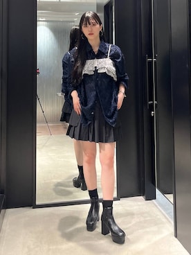 「アイテム（その他トップス、シルバー系）」を使った、すずかぜさん（レディース・162cm）の夏コーディネート