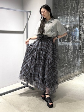 「HARE（ハレ）のアイテム（イヤリング）」を使った、すずかぜさん（レディース・163cm）の春コーディネート