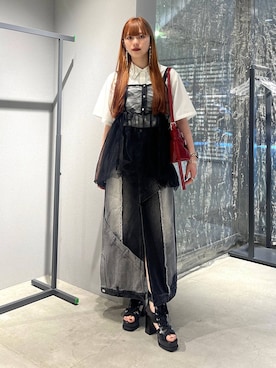 「アイテム（ベスト）」を使った、すずかぜさん（レディース・162cm）の春コーディネート