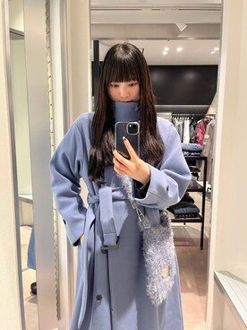 「バッグ」｜「アイテム（チェスターコート）」を使った、すずかぜさん（レディース・162cm）の秋コーディネート