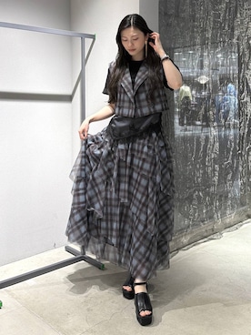 「HARE（ハレ）のアイテム（イヤリング）」を使った、すずかぜさん（レディース・163cm）の春コーディネート