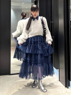 「HARE（ハレ）のアシメプリーツシャツ(HARE)（シャツ/ブラウス）」を使った、すずかぜさん（レディース・162cm）の秋コーディネート