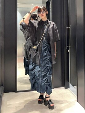 「HARE（ハレ）のアイテム（財布）」を使った、すずかぜさん（レディース・162cm）の春コーディネート