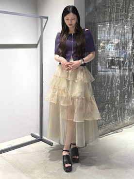 「HARE（ハレ）のアイテム（トップス）」を使った、すずかぜさん（レディース・163cm）の夏コーディネート
