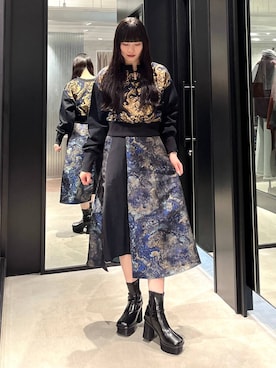 「ベルト」｜「アイテム（スウェット）」を使った、すずかぜさん（レディース・162cm）の秋コーディネート