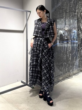 「HARE（ハレ）のアイテム（イヤリング）」を使った、すずかぜさん（レディース・163cm）の春コーディネート