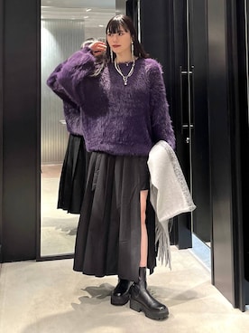 「HARE（ハレ）のアイテム（マフラー）」を使った、すずかぜさん（レディース・162cm）の秋コーディネート