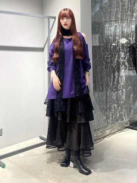 「アイテム（マフラー）」を使った、すずかぜさん（レディース・162cm）の夏コーディネート