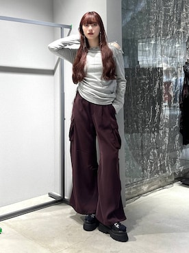 「アイテム（カーゴパンツ）」を使った、すずかぜさん（レディース・162cm）の夏コーディネート