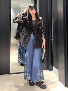 「アイテム（タンクトップ）」を使った、すずかぜさん（レディース・162cm）の夏コーディネート