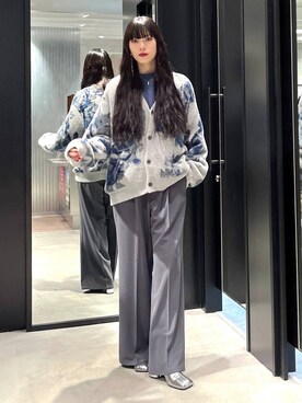 「ベルト」｜「アイテム（スウェット）」を使った、すずかぜさん（レディース・162cm）の秋コーディネート