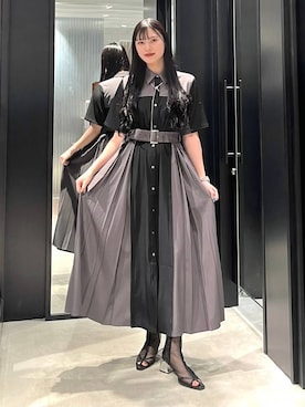 「HARE（ハレ）のロングラリエットネックレス(HARE)（ネックレス）」を使った、すずかぜさん（レディース・162cm）の春コーディネート