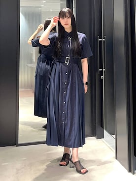 「HARE（ハレ）のロングラリエットネックレス(HARE)（ネックレス）」を使った、すずかぜさん（レディース・162cm）の春コーディネート