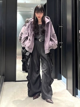 「アイテム（タンクトップ）」を使った、すずかぜさん（レディース・162cm）の冬コーディネート