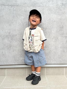「アイテム（パンツ）」を使った、aokunさん（キッズ・90cm）の秋コーディネート