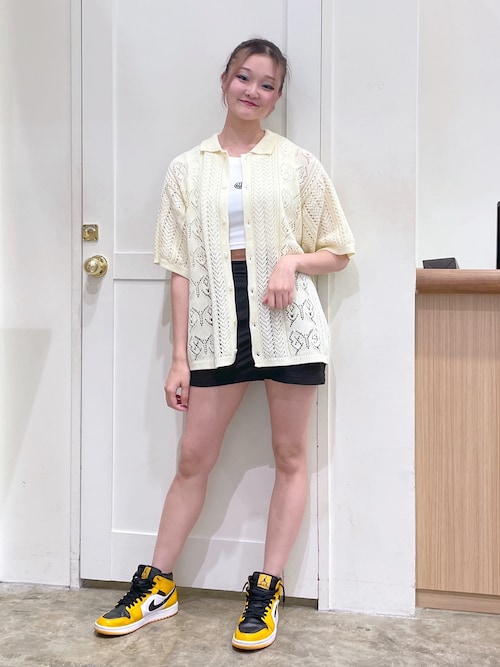 X-girlitH[Xj̃Vc/uEXuBUTTERFLY CROCHET SHIRTiX-girlbGbNXK[jvgR[fBl[g