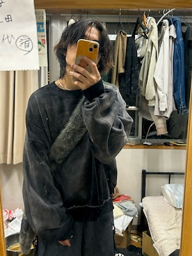 「Lui's（ルイス）のアイテム（スウェット）」を使った、おわった大学生さん（メンズ・159cm）の冬コーディネート