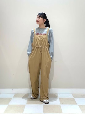 「骨格ウェーブ」｜「アイテム（オールインワン・サロペット）」を使った、イツミさん（レディース・160cm）の秋コーディネート