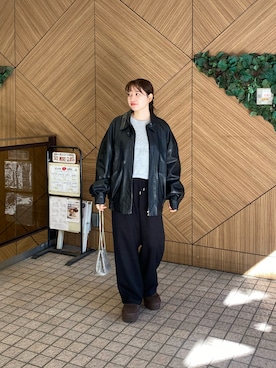 「COLONY 2139（コロニートゥーワンスリーナイン）のアイテム（ブルゾン）」を使った、Maminaさん（レディース・157cm）の冬コーディネート