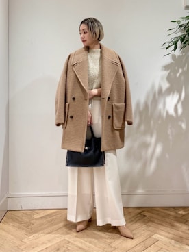 「アイテム（その他アウター、レッド系）」を使った、Ishii_TOMORROWLANDさん（レディース・165cm）の秋コーディネート