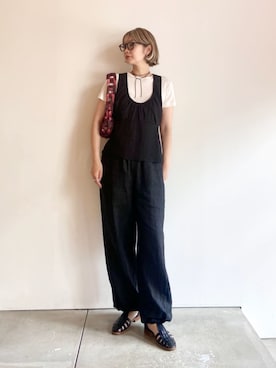 「BACCA（バッカ）のアイテム」を使った、Ishii_TOMORROWLANDさん（レディース・165cm）の夏コーディネート