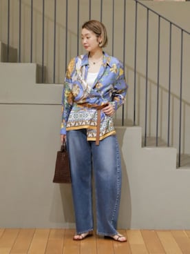 「RED CARD TOKYO（レッドカード）のアイテム（パンツ）」を使った、Ishii_TOMORROWLANDさん（レディース・165cm）の春コーディネート